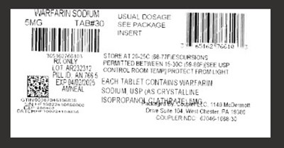 Label (Warfarin 5mg)